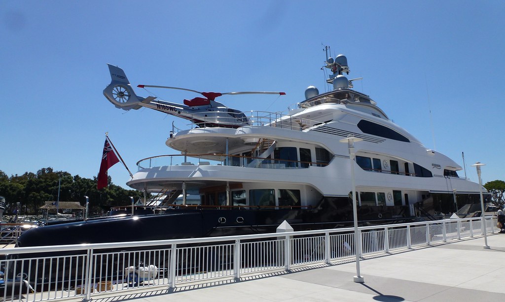 yacht with helicopter san diego