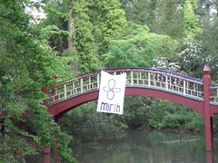 Mirth Banner on Crim Dell Bridge