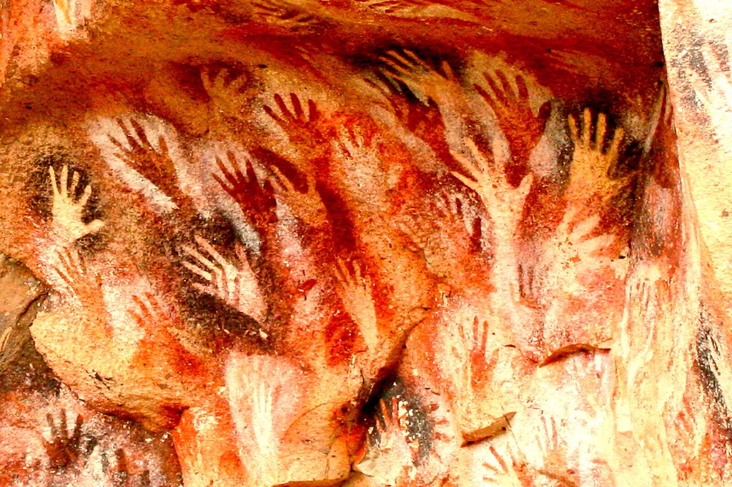 Paleolithic cave painting - hand stencil art | Mark Ashton Smith | Flickr