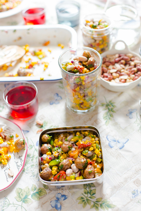 Roasted Potato and Cranberry Bean Summer Salad