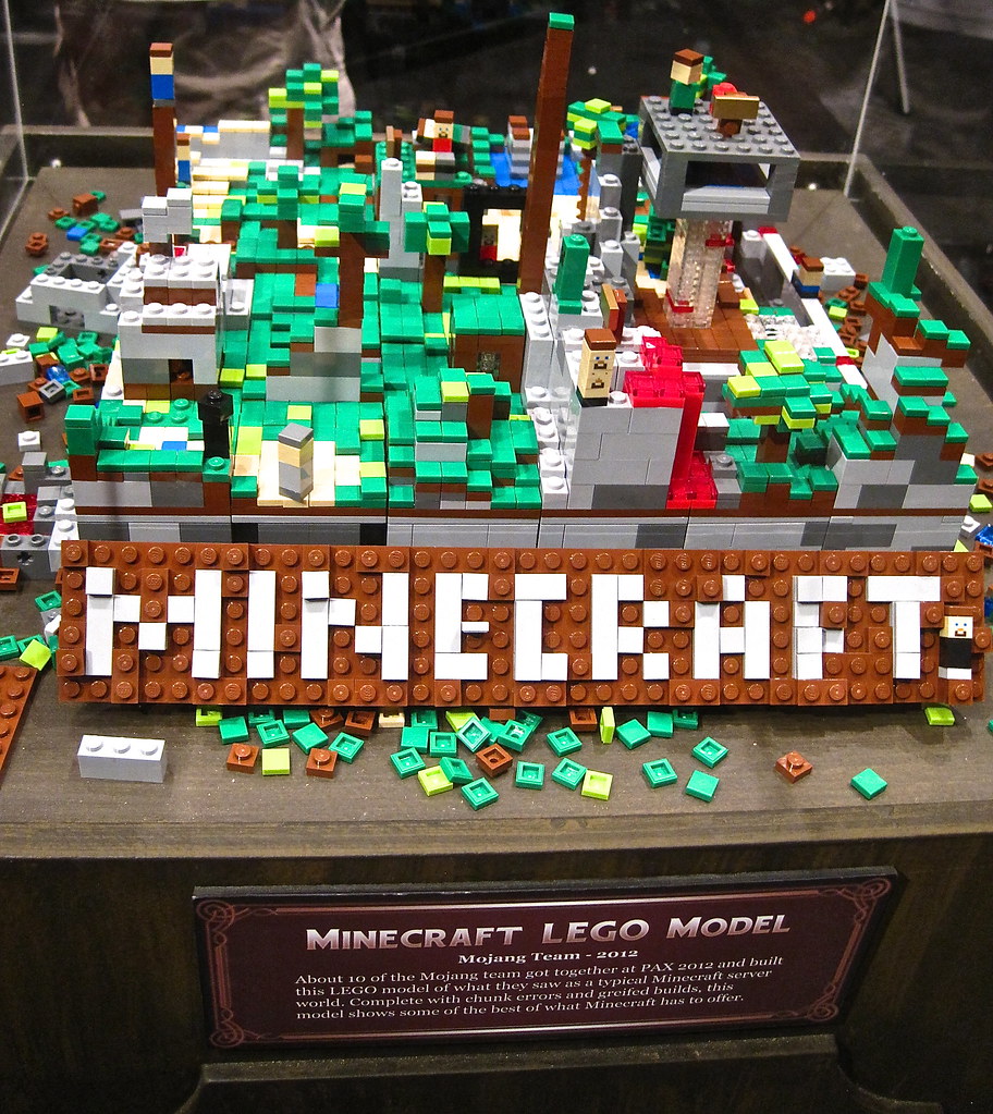 Minecraft Lego set at Pax Prime 2012  Minecraft Lego 