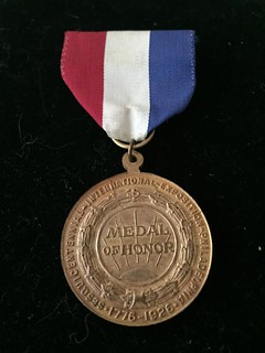 1926 Philadelphia Expo Medal of Honor reverse