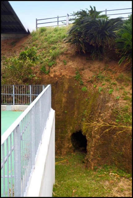 A WW2 "SPIDER HOLE" -- Another Hand-dug BOMB SHELTER in the LEPER COLONY on OKINAWA