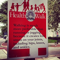 Walking is much more preferable.