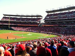First pitch, First Playoff Game, Nationals Park, 2012