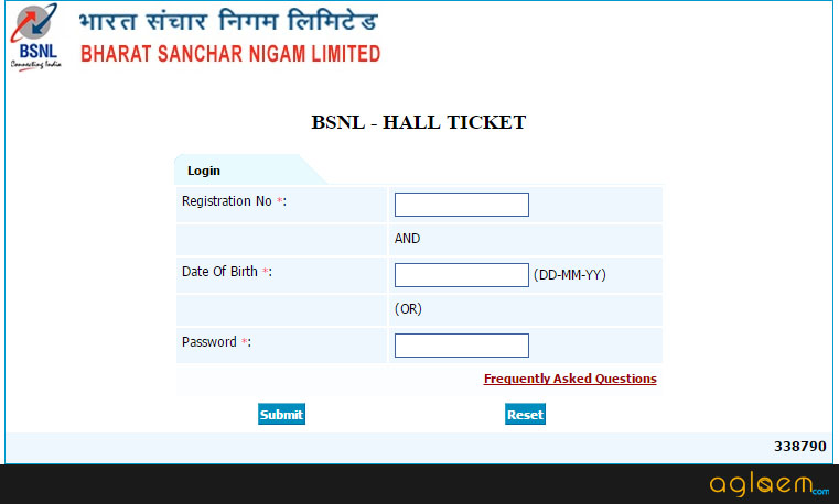 BSNL JE Admit Card