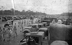 1944 - Australian Army races at Port Moresby, New Guinea. Tom comments "It looks like the Albury races"