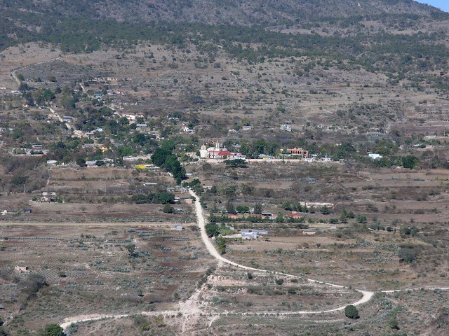 View of Teozacoalco - Vista de Teozacoalco, entre Yutanduchi de Guerrero y San Miguel Piedras, Región Mixteca, Oaxaca, Mexico
