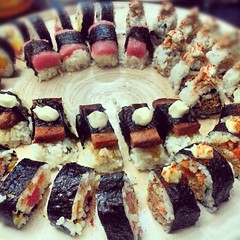 Our own craft! Sushi, maki, and spam musubi!
