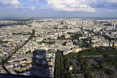 Montparnasse cemetery and the tower shadow