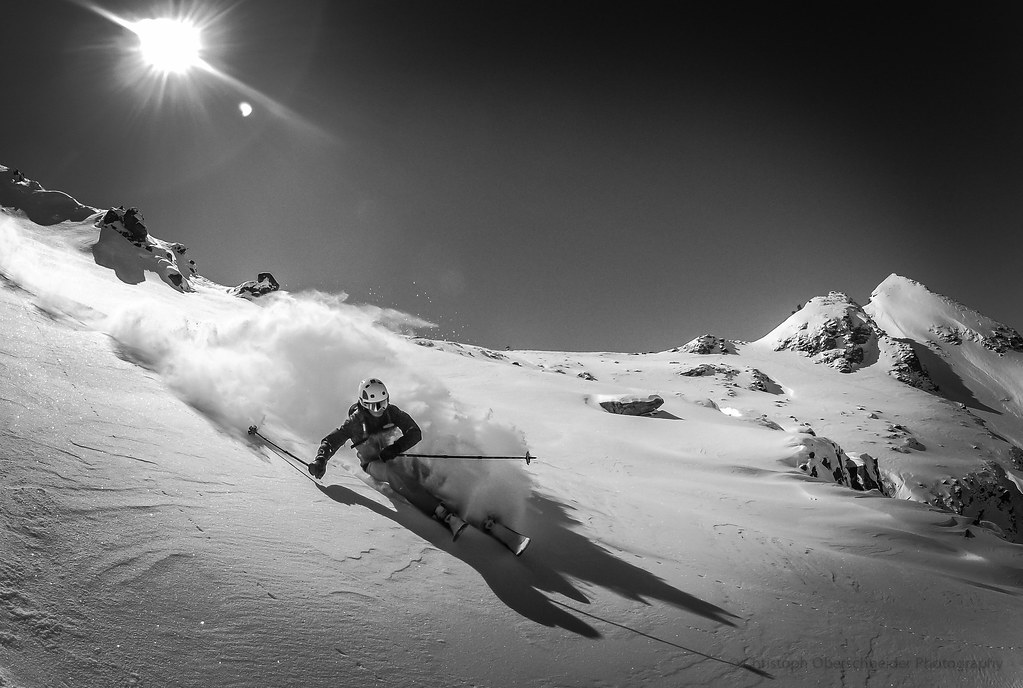 B&W GoPro Powder Skiing | See More Of My Work Here: Christop… | Flickr