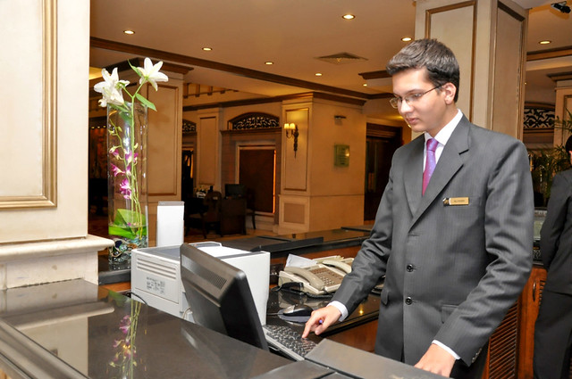 Hotel Management trainee working at the front desk at the Pearl Continental Hotel Rawalpindi 8