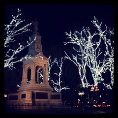 Christmas Lights by Harvard Square