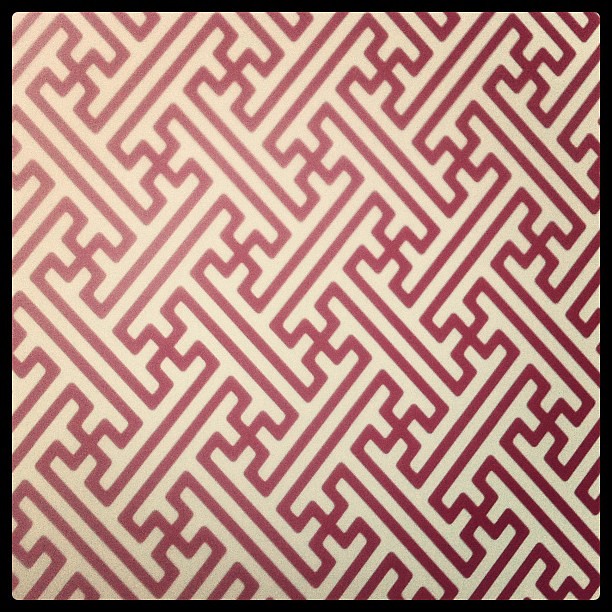 One problem with this hotel room: the swastika wallpaper ...