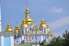 Detail of the domes - St. Michael's Golden-Domed Monastery