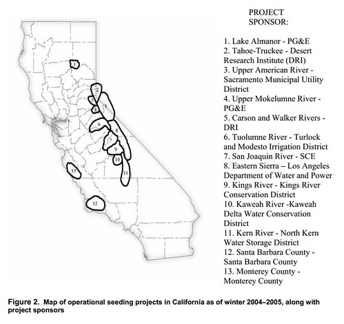 California cloud seeding projects winter 2004-2005