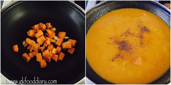 Sweet Potato Carrot Soup Recipe for Babies, Toddlers and Kids - step 5
