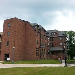 Taking a trip down memory lane for my father upon the campus of Mount Allison here I. Sackville today. He's not a graduate, but spent a year pounding the pavement here taking a few classes with my mother, and hasn't stopped talking about it since.  . . A