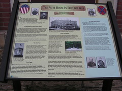 Marker denoting history of Patee House during the CIVIL WAR