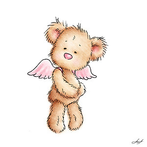 teddy bear with angel wings