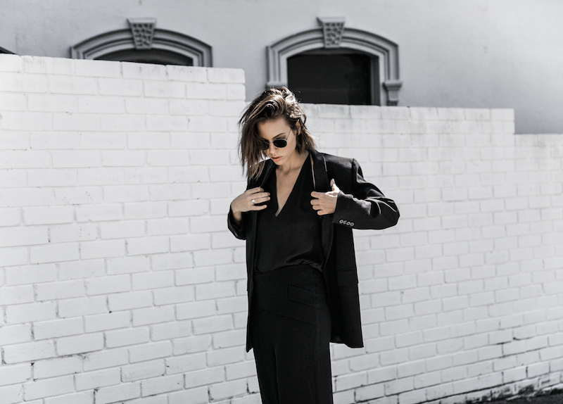 dion lee fine line cami minimal street style inspo all black Balenciaga canvas pochette bag Isabel Marant sneakers fashion blogger modern legacy (11 of 14)