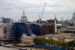 ODL Securities building (blue), Old Billingsgate Market, and HM Revenue & Customs building, all crowned with the dome of St. Paul's