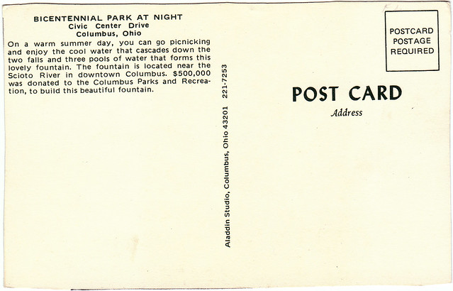 Back of Bicentennial Park at Night (Date Unknown)