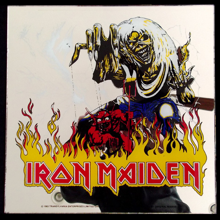 Vintage 1980's Iron Maiden Number of the Beast Mirror / Ca… | Flickr