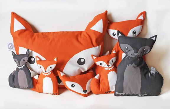 squishy fox pillow