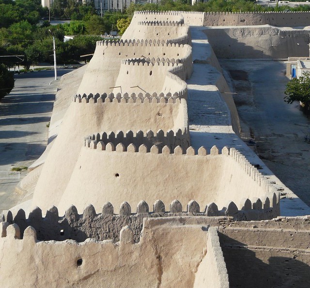 Muralla de Khiva (Jiva) en Uzbekistán