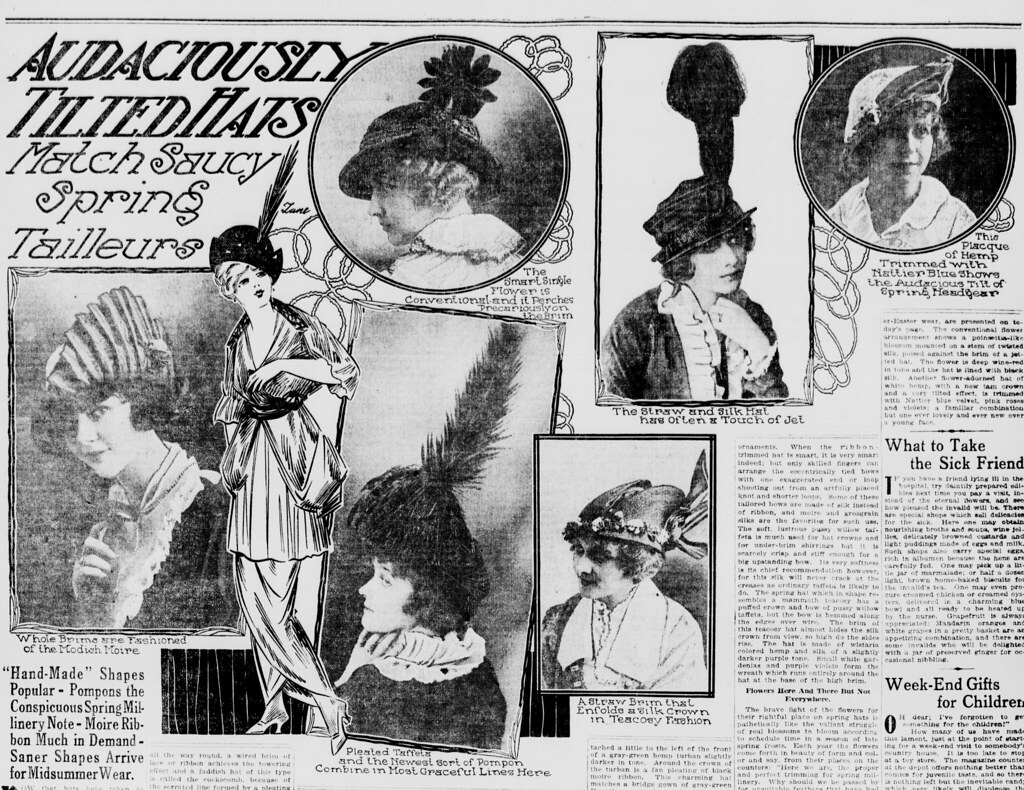 Tilted Ladies Hats 1914 | 