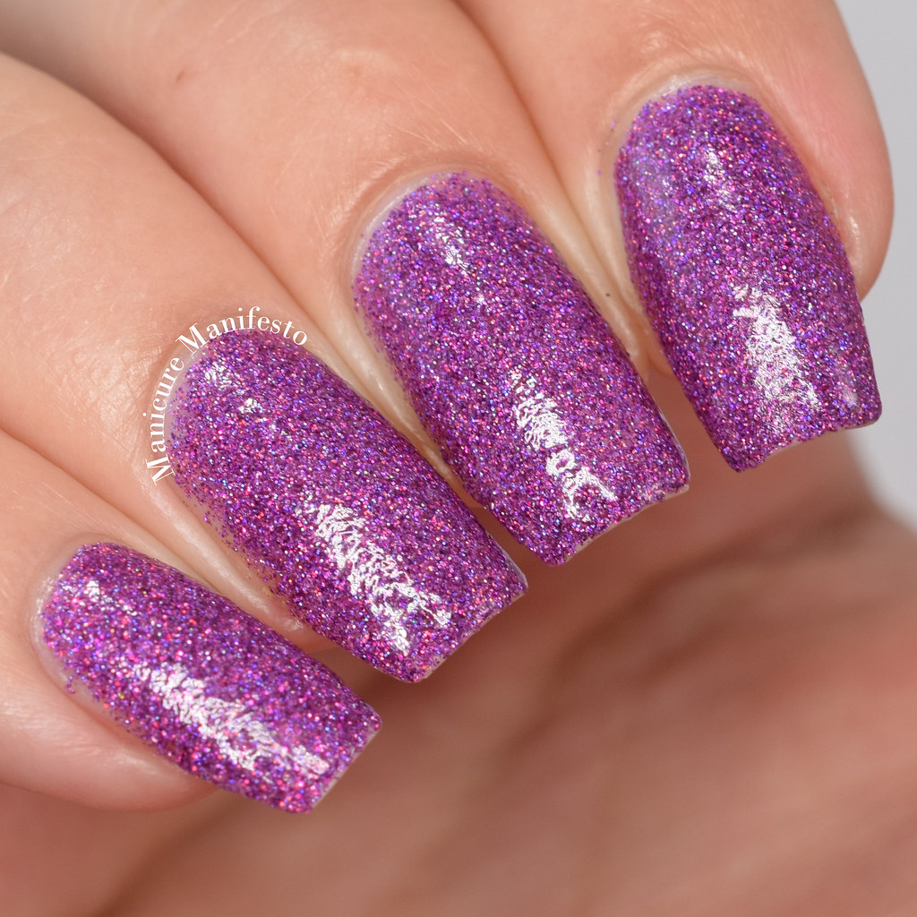 Purple Glitter nail polish