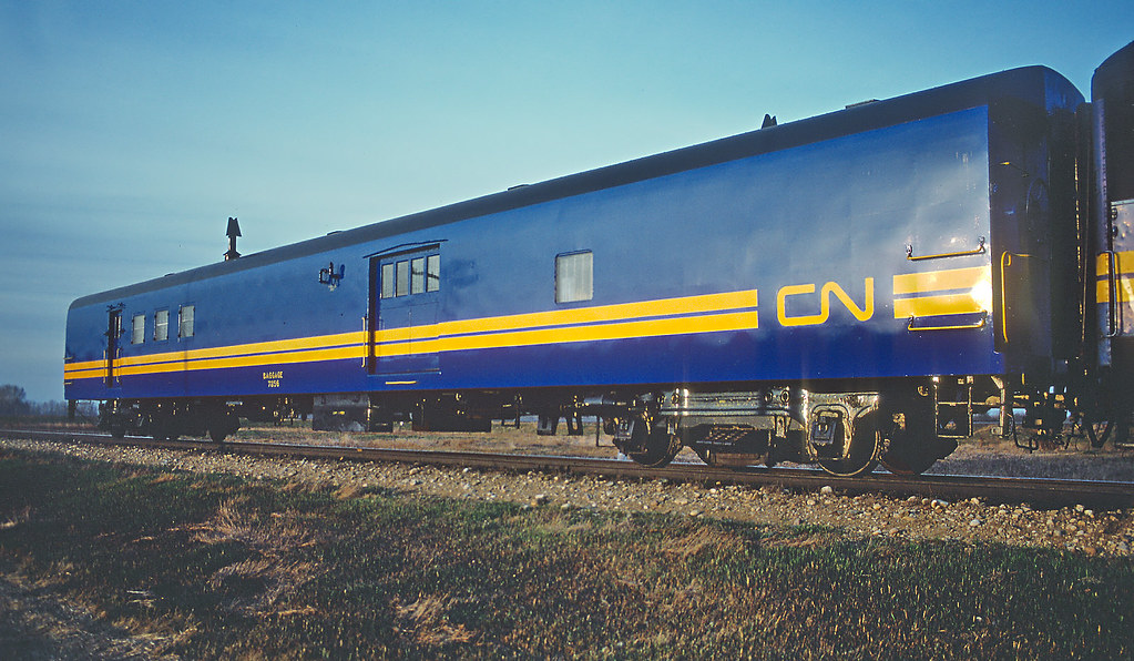 Canadian National Railway Boxcar. Via Rail Canada 2301. Train mix