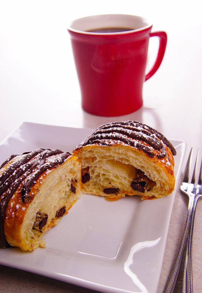 chocolate croissant and coffee 1 | Fresh chocolate croissant… | Flickr