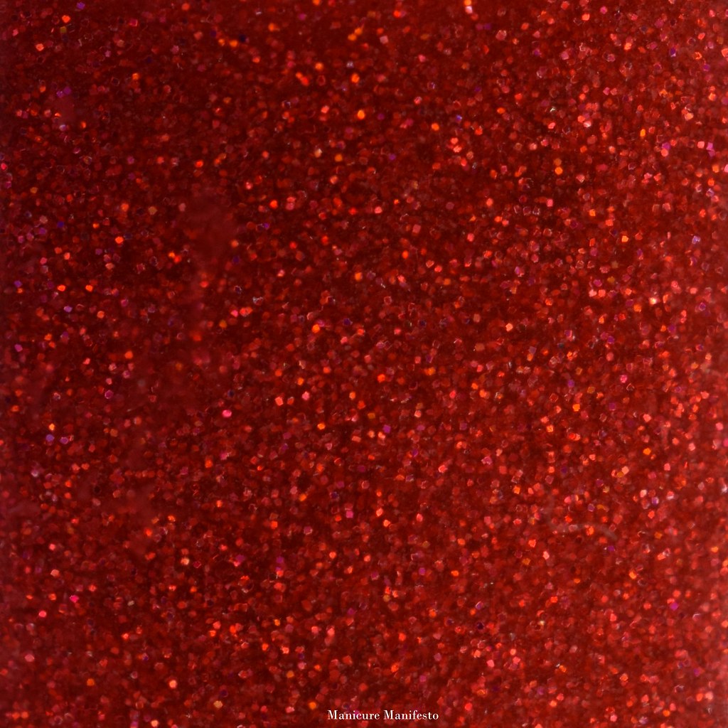 Red glitter nail polish