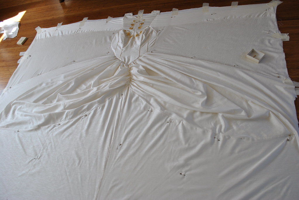  wedding  dress  quilt  in progress 2 Lucy Portsmouth Flickr