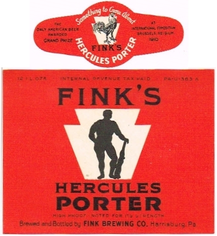 Finks-Hercules-Porter--Labels-Fink-Brewing-Company