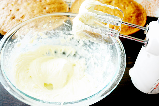 Cheese and butter mixture for cream cheese frosting