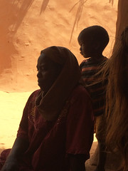 Refugee mom and son living in Chad