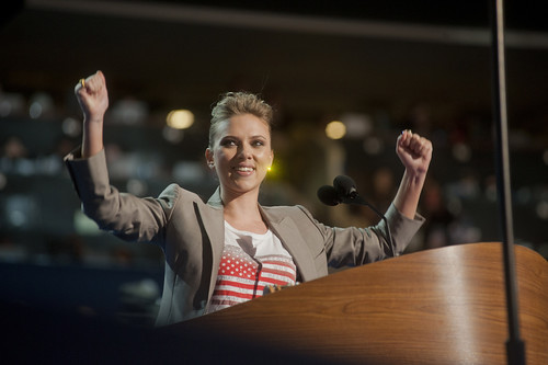 Scarlett Johansson at the Democratic National Convention September 6th