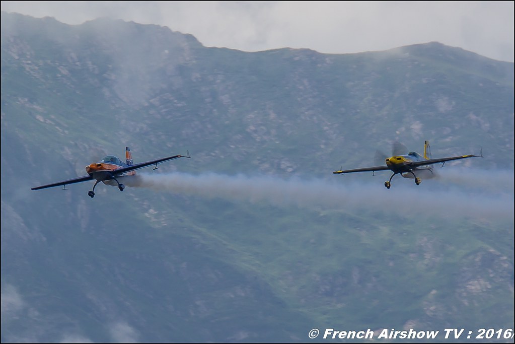 Aude Lemordant & Catherine Maunoury , Extra 330 SC F-HXAL , Extra 300L , F- HCSA , Meribel Air Show , 2016 , meribel airshow , les 3 vallees , Méribel LFKX/MFX 