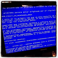 Hace tiempo que no veía un ordenador #windows y su pantalla #azul