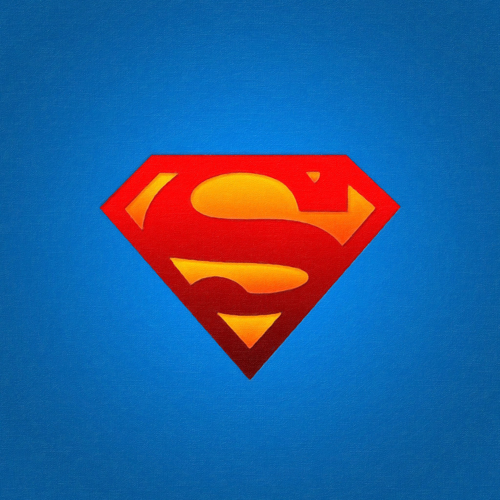Superman Logo in oils | 2048 x 2048 pixel image for the