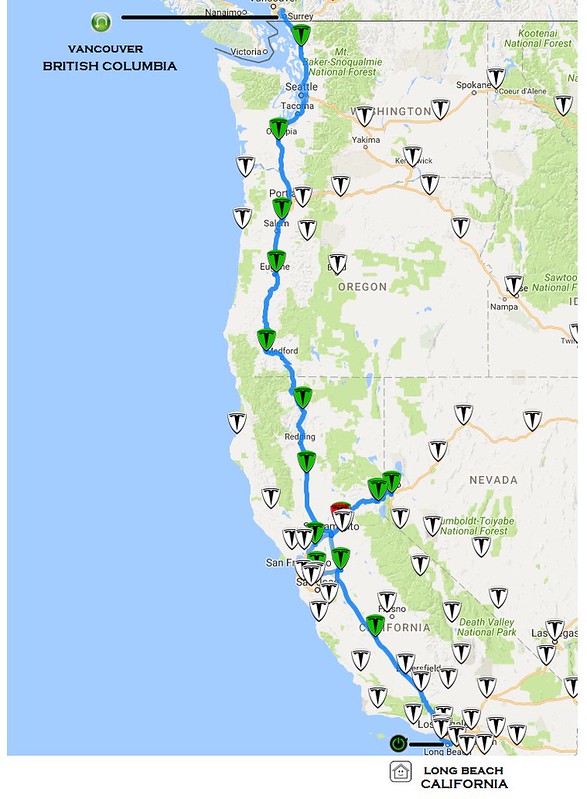Recap_Road Trip Full Map LB to LB (Pacific NW)