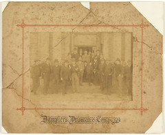 Daupier's Dramatic Company - including Alfred Daupier, Mr. Reno and Miss Reno - outside the Theatre Royal