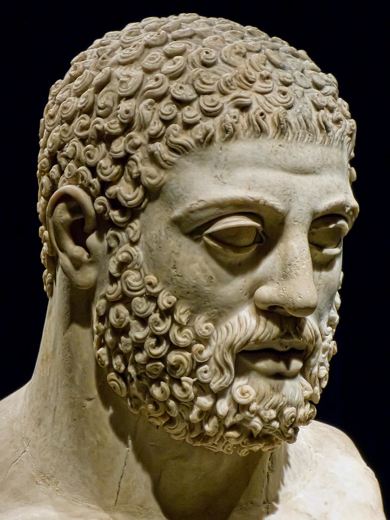 Head from statue of Herakles (Hercules) Roman 117-188 CE f… | Flickr