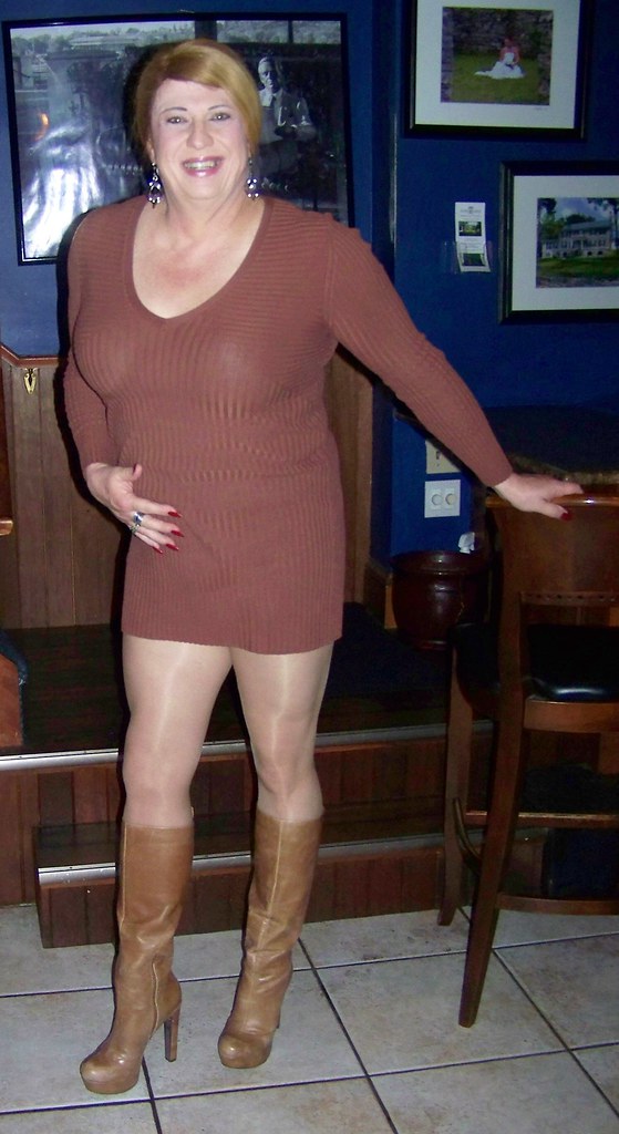 Mini Sweater Dress With Tan Platform Leather Boots Flickr