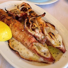 Grilled Calamari... uncut, fresh, and marinated in olive oil & lemon.