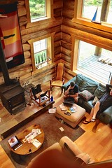 Zach and Megan's cabin.  View from the loft.  Priest Lake, ID.