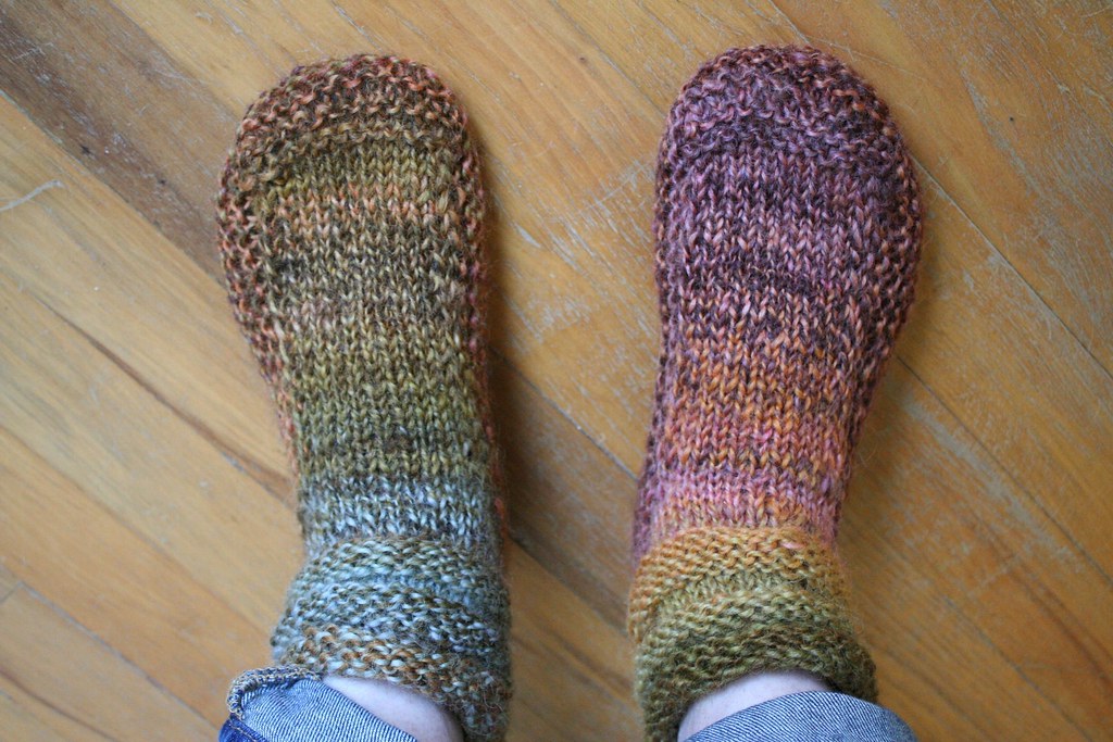 knitted :: handspun Mukluk Slippers | 160ish yards ...